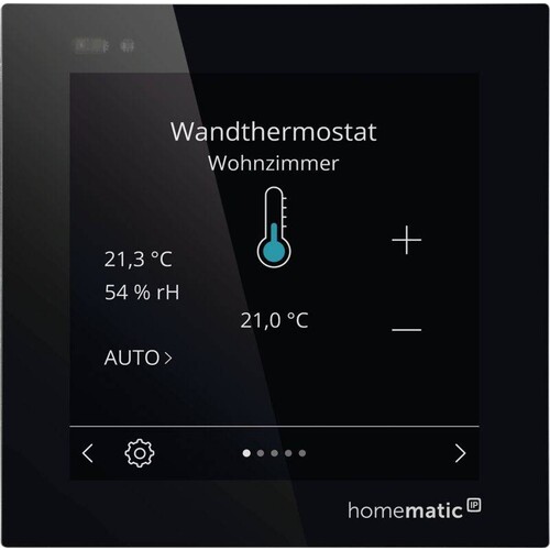 156736A0 EQ-3 Homematic Homematic IP Wired Glasdisplay Produktbild Front View L