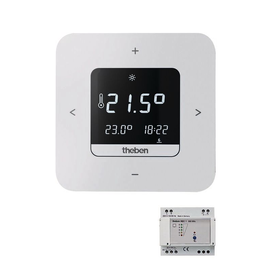 8139201 Theben Digital-Uhrenthermostat, Wochenprogramm, Batterieversion, App-Be Produktbild front M
