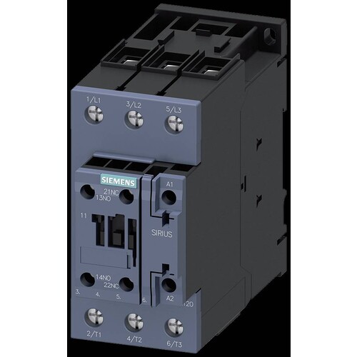 3RT2035-1AK60-1AA0 Siemens Schütz,AC- 3e,40A/18,5kW/400V,3-polig,AC110V/50Hz, Produktbild