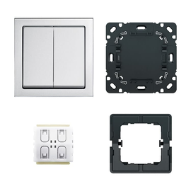 2CKA006710A0017 Busch-Jaeger Komplettset Friends of Hue Smart Switch Funk alusil Produktbild front M