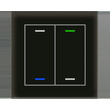 BE-GTL2TS.01S MDT KNX Glastaster II Light 2-fach, RGBW, Temperatursensor, S Produktbild front S