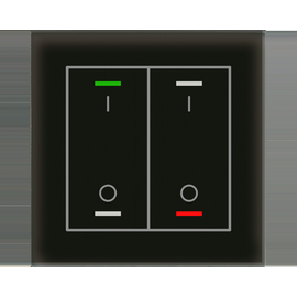 BE-GTL2TS.B1S MDT KNX Glastaster II Light 2-fach, RGBW, Temperatursensor, S Produktbild front M