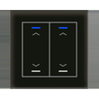 BE-GTL20S.A1S MDT KNX Glastaster II Light 2-fach, RGBW, Schwarz, Jalousie Produktbild front S