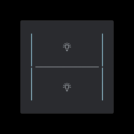 2CKA006199A0429 Busch-Jaeger Abdeckung 2-fach für Trevion Keypad / Symbol Lich Produktbild front M