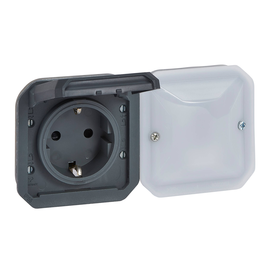 069897L Legrand Plexo New with Netatmo Einsatz Schutzkontakt-Steckdose, IP44, Produktbild front M