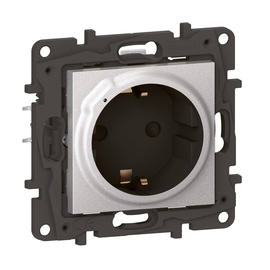 863720 Legrand Niloe Step with Netatmo Schutzko-Steckdose, Farbe: Aluminium Produktbild front M