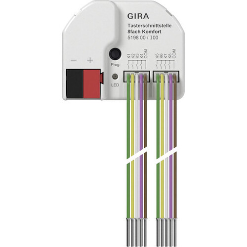 519800 Gira Tasterschnittst. 8f Komfort KNX Secure Produktbild Front View L