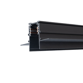 116052 Isoled Track48 Trockenbauschiene, schwarz, 200cm, 4-polig, inkl. Endkappe Produktbild front M