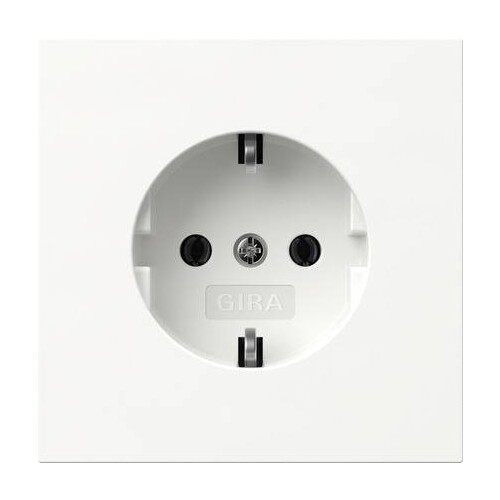418870 Gira SCHUKO-Steckd. Flächenschalter Reinweiß Produktbild Front View L