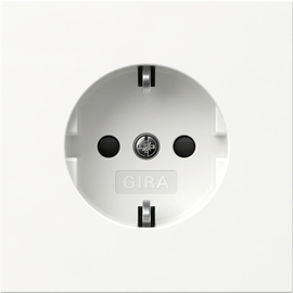 475570 Gira SCHUKO-Steckd. SH o.Kr. Flächenschalter Reinweiß Produktbild