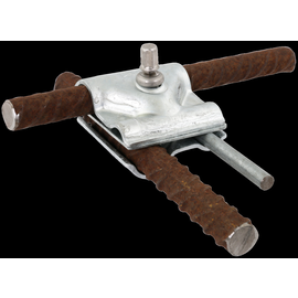 308044 Dehn Maxi-MV-Klemme St/tZn f. Rd 8-16 / 15-25mm m. Abreissschraube M12x6 Produktbild front M