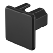 6191806 Obo WDK HE15015SW Endstück 15x15 Polyvinylchlorid tiefschwarz 9005 Produktbild front S