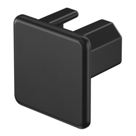 6191806 Obo WDK HE15015SW Endstück 15x15 Polyvinylchlorid tiefschwarz 9005 Produktbild front M