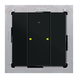 RF-TA55A206.01 MDT KNX RF+ Funk Taster Plus 2-fach mit Aktor, 55 mm, Schwarz m Produktbild front S