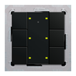 RF-TA55A606.01 MDT KNX RF+ Funk Taster Plus 6-fach mit Aktor, 55 mm, Schwarz m Produktbild front S