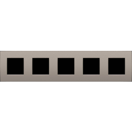 134-76005 Niko 5 fach Rahmen, 71 mm Mittenabstand, Niko Intense bronze coat Produktbild front M