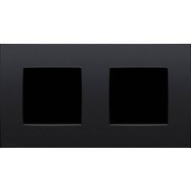 136-76800 Niko Doppelrahmen mit 71 mm Mittenabstand, Niko Intense matt black Produktbild front M