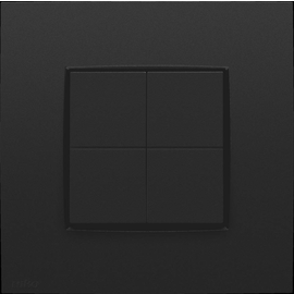136-91004 Niko Niko Dimmschalter für Hue System, Niko Intense matt black coated Produktbild front M