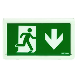 5406 Dotlux LED-Rettungsleuchte EXITflat mit Selbsttest 3W 6000K inkl. 4 Piktogr Produktbild front M