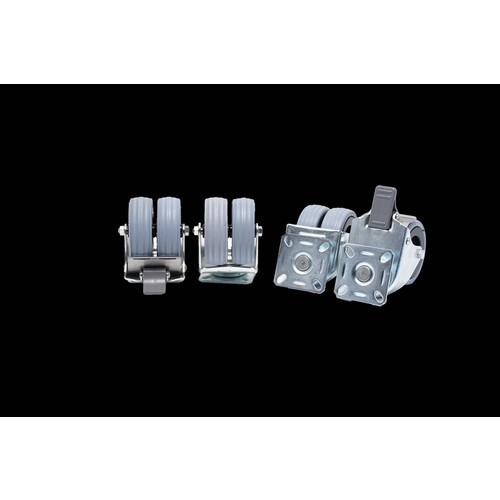 LENK 3/4 Mehler Lenkrollen 100kg Tragfähigkeit 2Stk freilaufend, 2Stk fe Produktbild Front View L