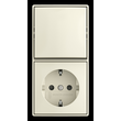 2TKA00005537 Busch-Jaeger Kombination 1- fach Wippschalter mit Steckdose Safety+ Produktbild front S