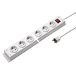 1001ZL6ws15 KaiserLeitungen 6-fach Steckdosenleiste 3x1,5 qmm ZL: 1,5 m , Produktbild front S