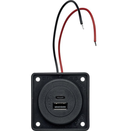 926042505 Berker Integro USB Ladesteckdose A-C 2fach 12 V anthrazit Produktbild front M