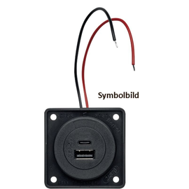 926042507 Berker Integro USB Ladesteckdose A-C 2fach 12 V grau Produktbild front M