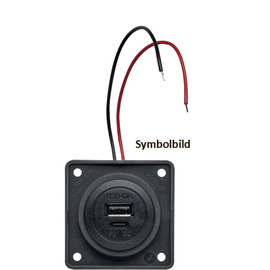 926052503 Berker Integro USB Ladesteckd. A-C QC/PD 2fach 12 V schwarz Produktbild front M