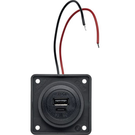 926052505 Berker Integro USB Ladesteckd. A-C QC/PD 2fach 12 V anthrazit Produktbild front M