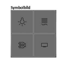 81181186 Berker KNX S.1/B.x Tasten f TS- GM 1-fach anthrazit matt bedruckt Produktbild front M