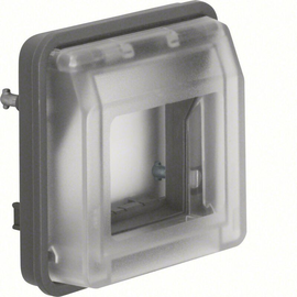 18213500 Berker Adapter-Einsatz mit Klappdeckel zur Aufnahme von Geräten 45 Produktbild front M