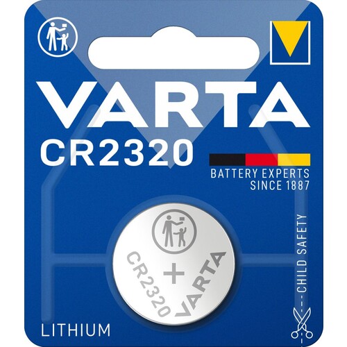 06320101401 VARTA ELECTRONICS CR2320 (1STK.-BL.) Lithi.Knopfzellenbatterie 3V Produktbild Additional View 1 L