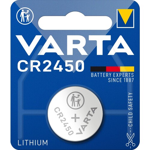 06450101401 VARTA ELECTRONICS CR2450 (1STK.-BL.) Knopfzellenbatterie 3V Produktbild Additional View 1 L