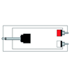 CAB715/1,5 Procab Kabel Klinke 6,3 stereo auf 2x Cinchstecker 1,5m Produktbild Additional View 1 S