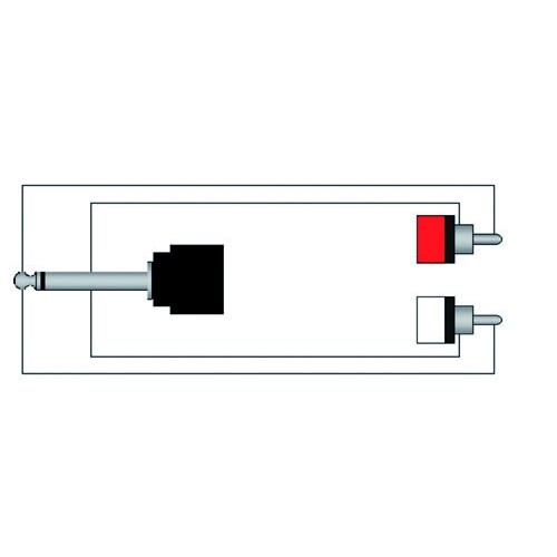 CAB715/1,5 Procab Kabel Klinke 6,3 stereo auf 2x Cinchstecker 1,5m Produktbild Additional View 1 L