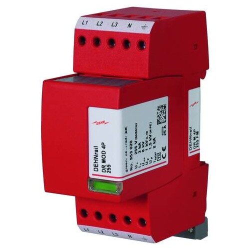 953405 DEHN ÜS-ABLEITER DEHNRAIL MODULAR 255V 4-POLIG MIT FM-KONTAKT Produktbild Additional View 1 L