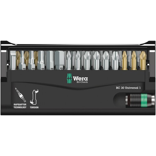 05056440001 WERA BC Universal 30 Bit-Check, Satz 30-tlg Produktbild Additional View 1 L