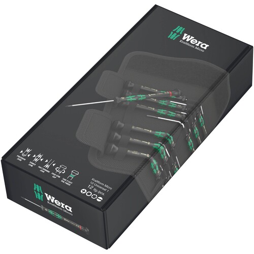 05073675001 WERA Kraftform Micro-Set 12-tlg. mit Gürteltasche Produktbild Additional View 1 L