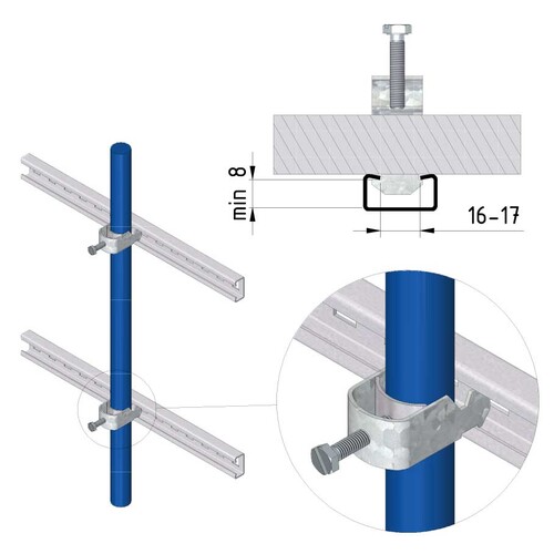 16471 Trayco CL-CCI15-28-DG Kabelleiter Kabelklammer Produktbild Additional View 1 L