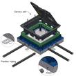 17243 Trayco FS-BOX28-SQ-260-300-PG Unterflurdose Breite 300x300mm Höhe 28mm Produktbild Additional View 1 S