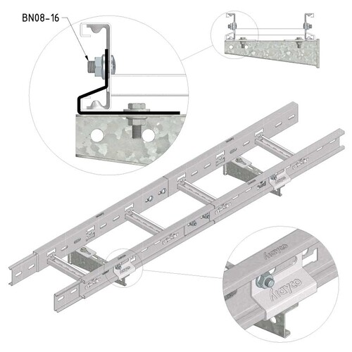 17561 Trayco CLF-BC-UG Befestigungsklammer für Kabelleiter Produktbild Additional View 1 L