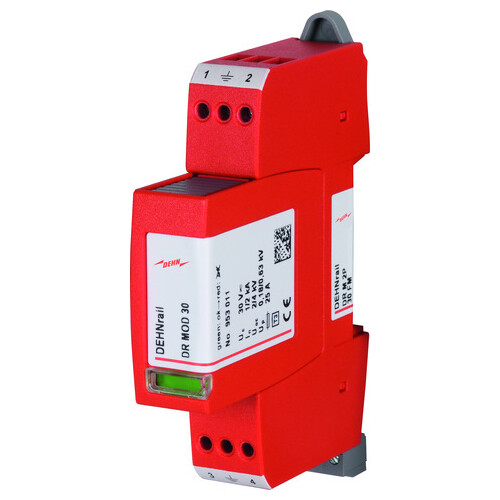 953206 Dehn Überspannungsableiter Typ 3 DR M 2P 30 FM Dehnrail M 2-pol. 30V Produktbild Additional View 1 L