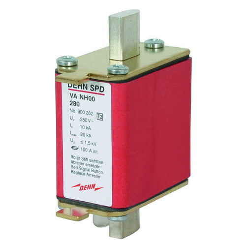 900262 DEHN Überspannungsableiter Typ2 1-pol. 280VAC für NH00 Systeme VANH00280 Produktbild Additional View 1 L
