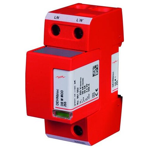 961120 DEHN Überspannungsableiter Typ 1 DB M 1 255 1-pol. 2TE Dehnbloc Produktbild Additional View 1 L