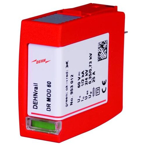953012 DEHN Überspannungsschutzmodul Dehnrail DRMOD60 Typ3 2pol. 60V Produktbild Additional View 1 L