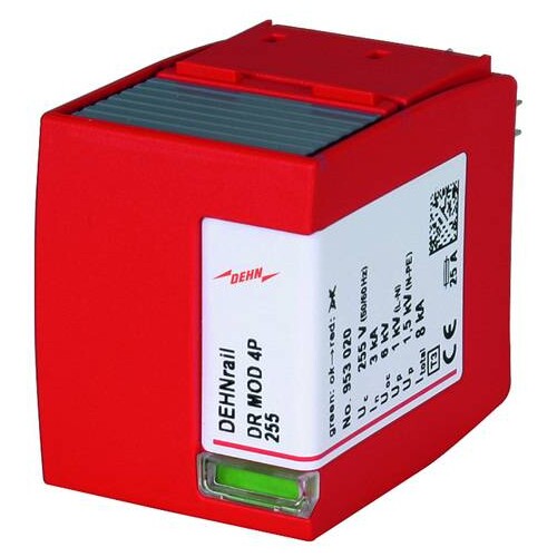 953020 DEHN Überspannungsableiter Typ 3 Schutzmodul 4-polig 255V für DEHNrail M Produktbild Additional View 1 L