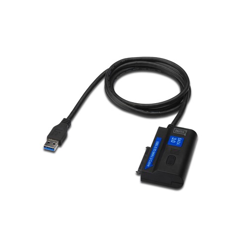 DA-70326 Digitus Adapter USB 3.0 auf SATA III Inklusive Netzteil 12V,2A Produktbild Additional View 1 L