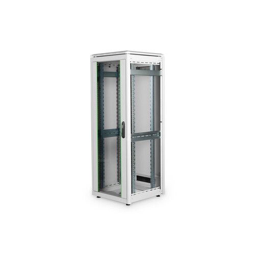 DN-19-32U-6/6-1 Digitus 19 Schrank 32HE Glastür H1600 x B600 x T600mm, RAL7035 Produktbild Additional View 1 L