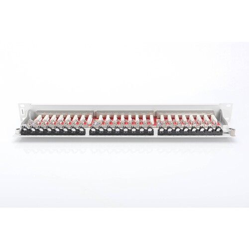 DN-91624S-EA Digitus CAT.6a  Patchpanel, 24xRJ45 19 1HE, RAL7035, LSA Produktbild Additional View 1 L